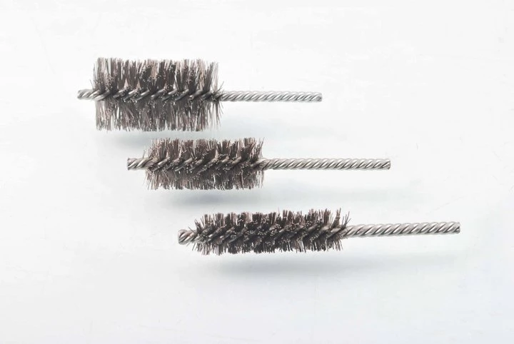 Tube sheet hole brush